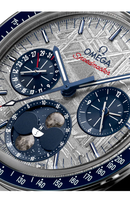 SPEEDMASTER FASI LUNARI 43 MM, ACCIAIO SU ACCIAIO - 304.30.43.52.06.001