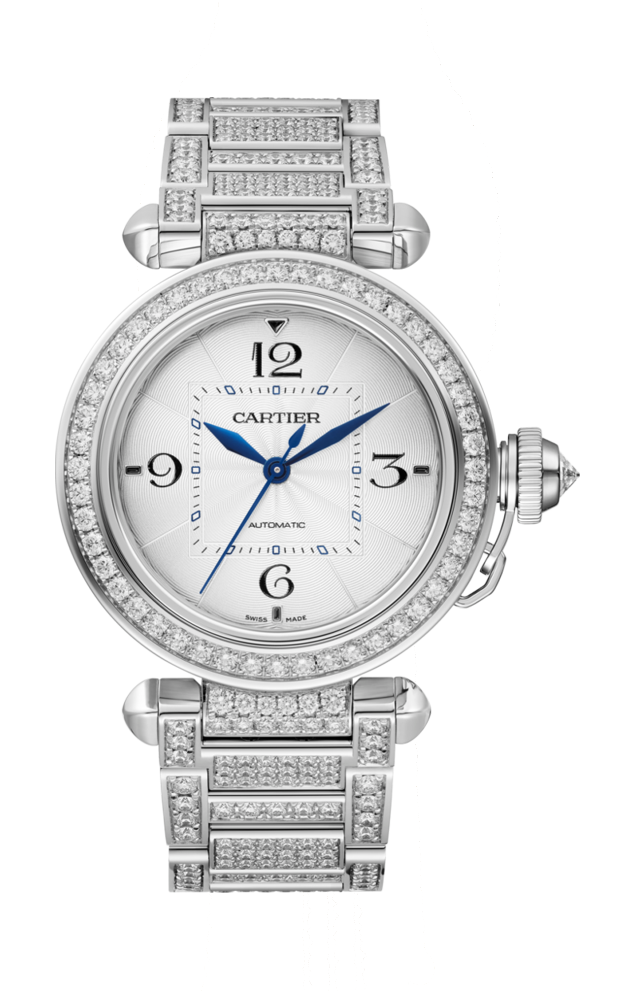 PASHA DE CARTIER 35 MM, AUTOMATICO, ORO BIANCO, DIAMANTI - WJPA0014