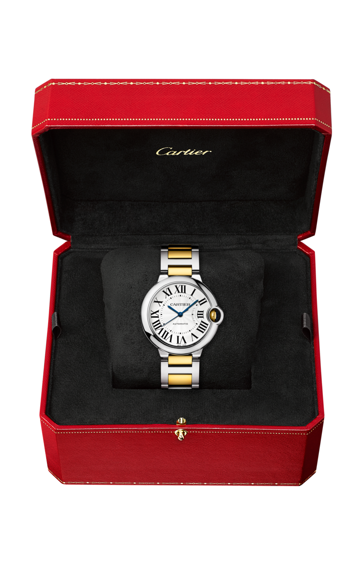 BALLON BLEU DE CARTIER WATCH 36 MM, 18K GOLD AND STEEL - W2BB0012