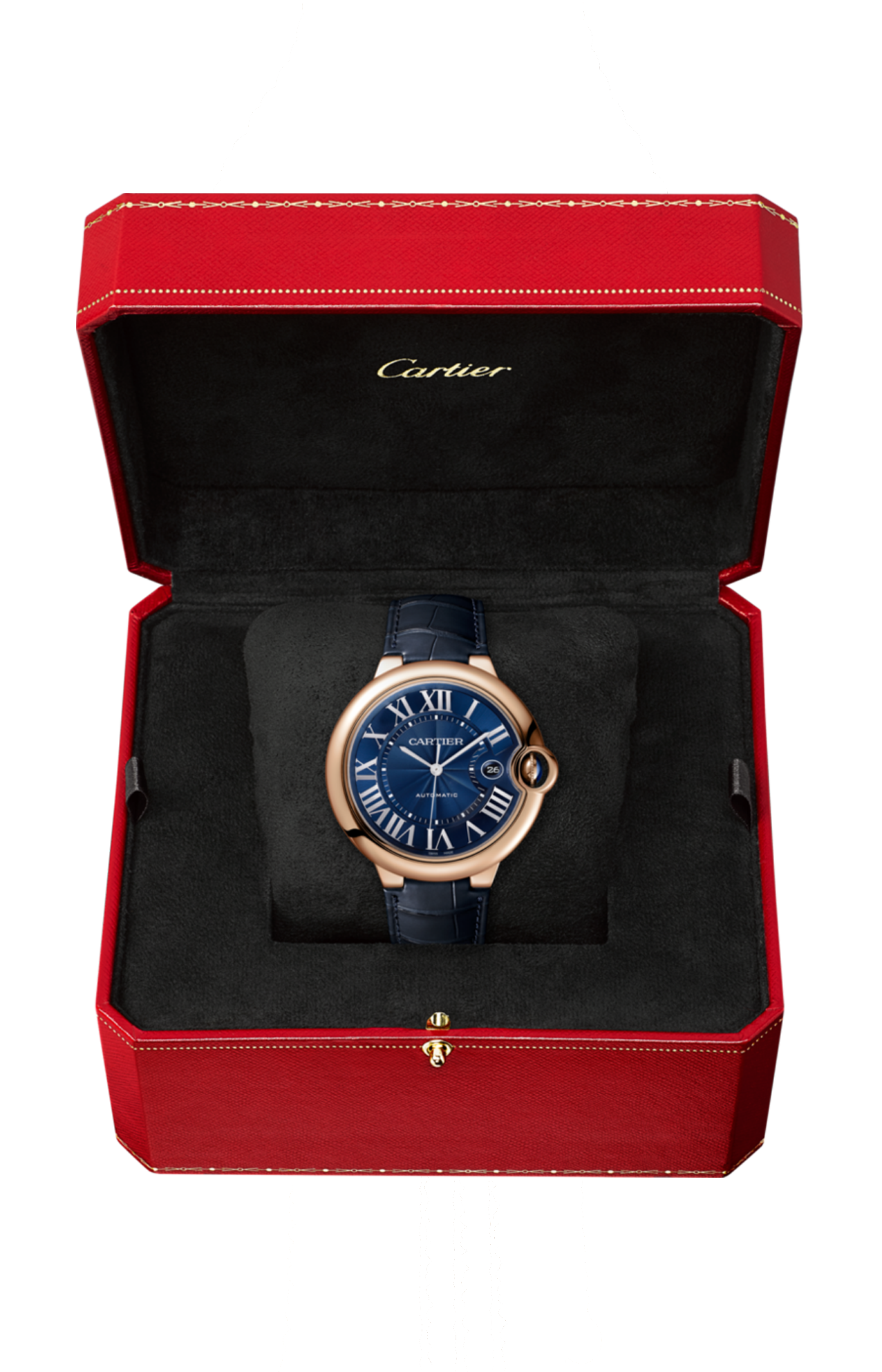 BALLON BLEU DE CARTIER 42 MM, ORO ROSA, PELLE - WGBB0036