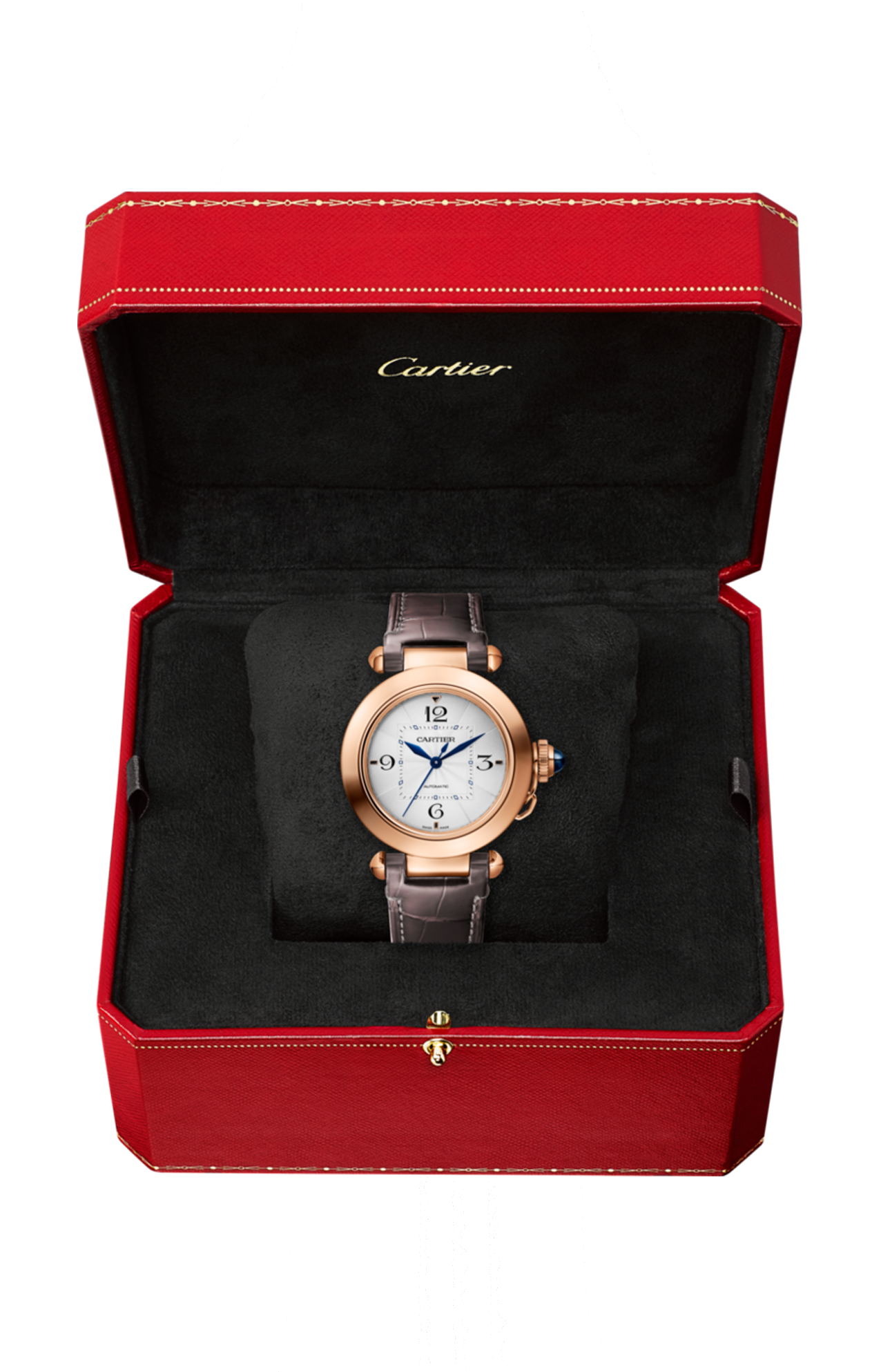 PASHA DE CARTIER 35 MM, AUTOMATICO, ORO ROSA, 2 CINTURINI INTERCAMBIABILI - WGPA0014