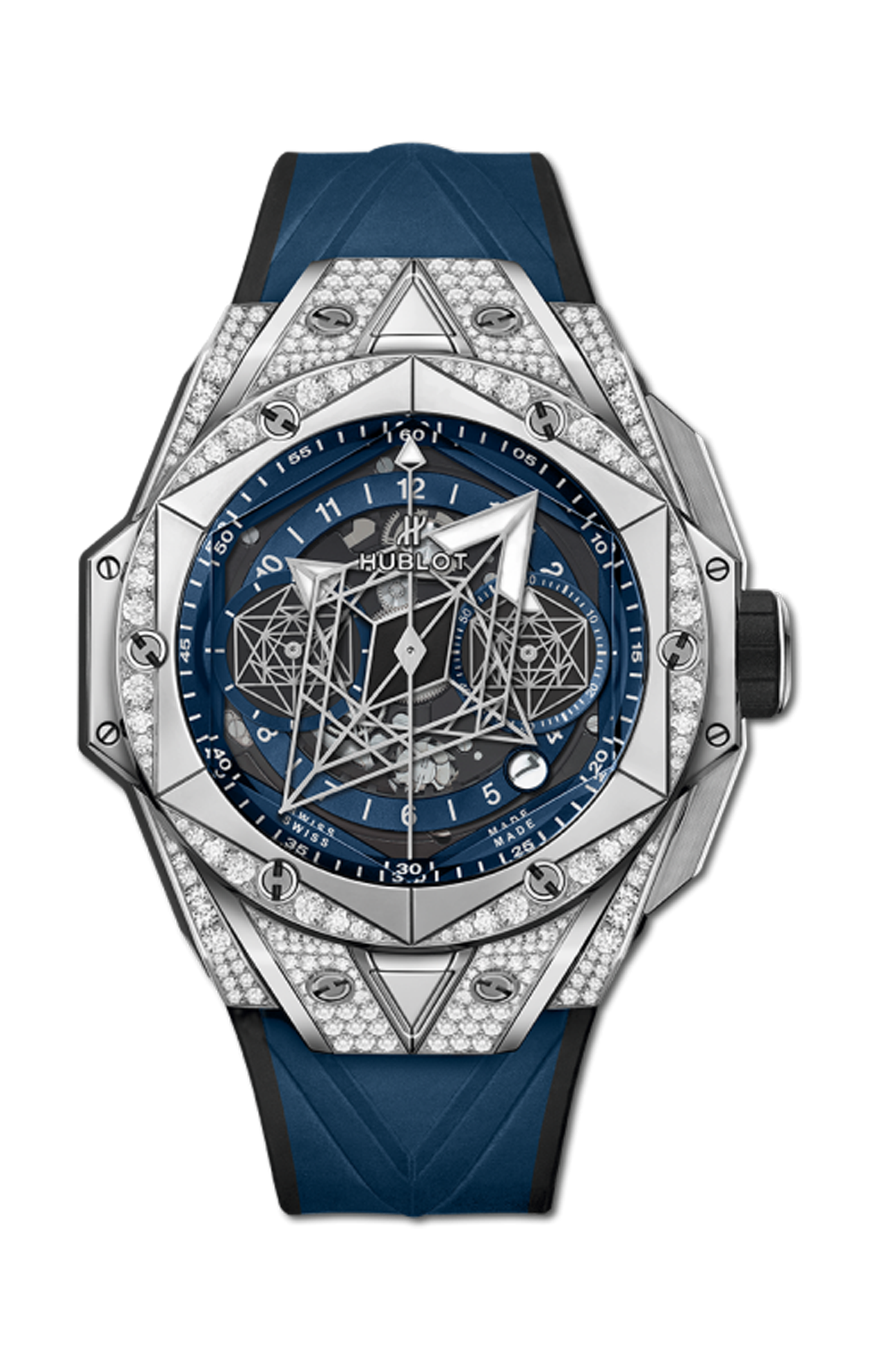 BIG BANG UNICO SANG BLEU II TITANIUM BLEU PAVÈ 45 MM - 418.NX.5107.RX.1604.MXM20