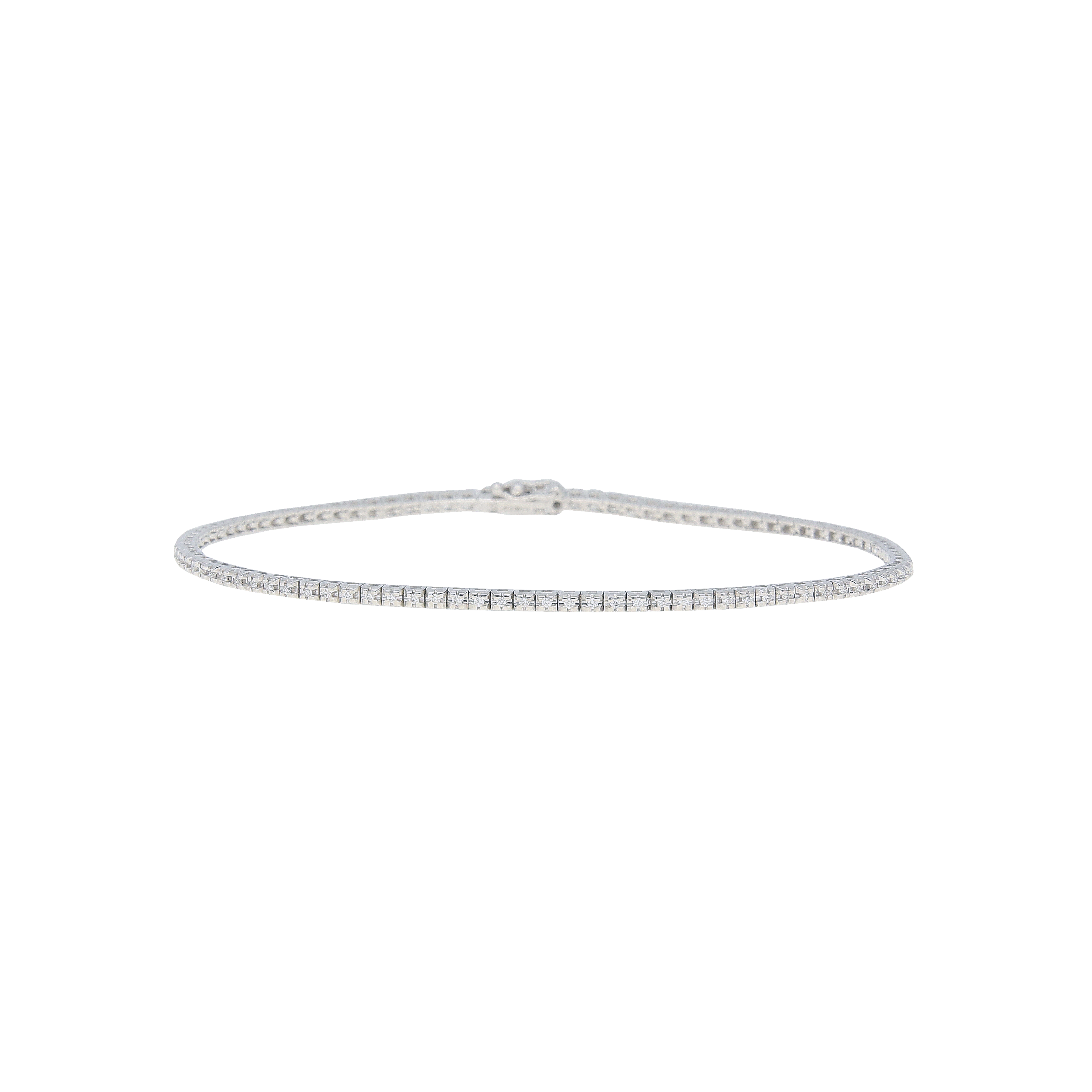 BRACCIALE TENNISI IN ORO BIANCO 18 CARATI E DIAMANTI BIANCHI - 32596594