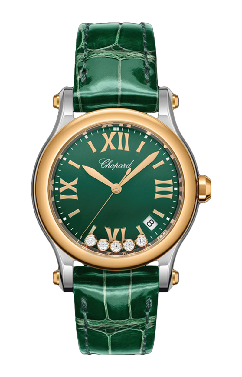 Chopard | HAPPY SPORT 36 MM, QUARZO, ORO ROSA ETICO, LUCENT STEEL&trade;, DIAMANTI - 278582 (1)