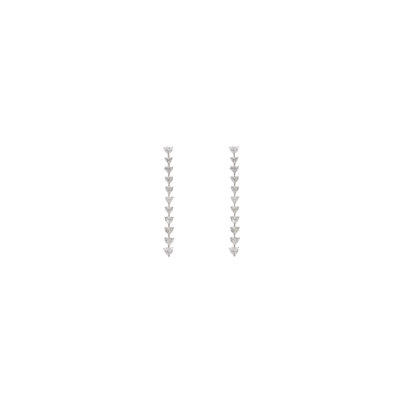 Bartorelli Italian Jewels | ORECCHINI PENDENTI BARTORELLI HIGH JEWELRY IN ORO BIANCO CON FILE DI DIAMANTI CUORE - F.347D (1)