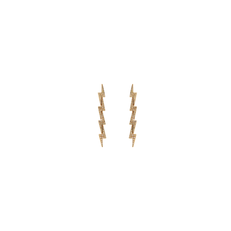 Bartorelli Italian Jewels | ORECCHINI PENDENTI IN ORO ROSA FULL PAV&Eacute; DI DIAMANTI BROWN - VE29491DBP (1)