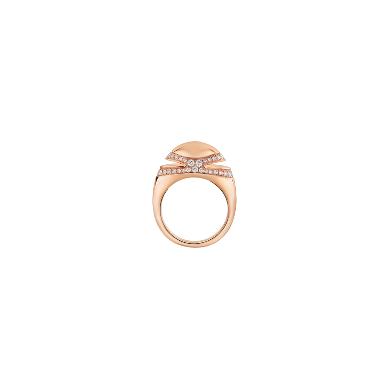 Bulgari | ANELLO CABOCHON IN ORO ROSA E DIAMANTI - AN860280 (3)
