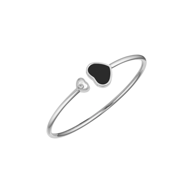 Chopard | CHOPARD - BRACCIALE GIUNCO HAPPY HEARTS, ORO BIANCO ETICO, DIAMANTE, ONICE - 857482 (1)