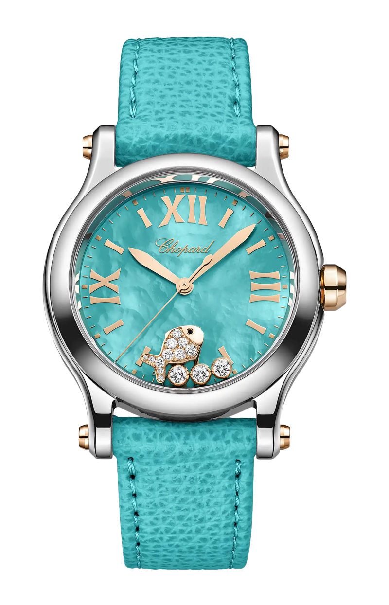 Chopard | HAPPY FISH 36 MM, QUARZO, ORO ROSA ETICO, LUCENT STEEL&trade;, DIAMANTI - LIMITED EDITION - 278598 (1)