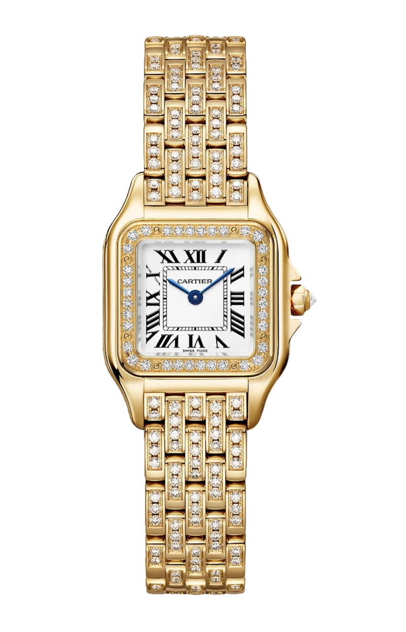 Cartier | PANTH&Egrave;RE DE CARTIER, MODELLO PICCOLO, ORO GIALLO, DIAMANTI, QUARZO - WJPN0059 (1)
