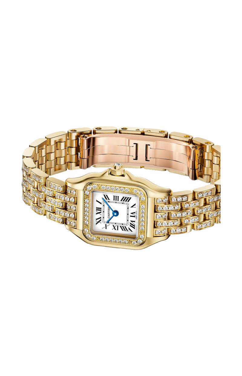 Cartier | PANTH&Egrave;RE DE CARTIER, MODELLO PICCOLO, ORO GIALLO, DIAMANTI, QUARZO - WJPN0059 (5)