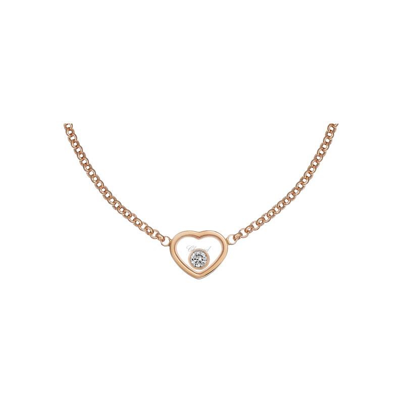 Chopard | CHOPARD - COLLANA MY HAPPY HEARTS, ORO ROSA ETICO, DIAMANTE - 81A086 (1)
