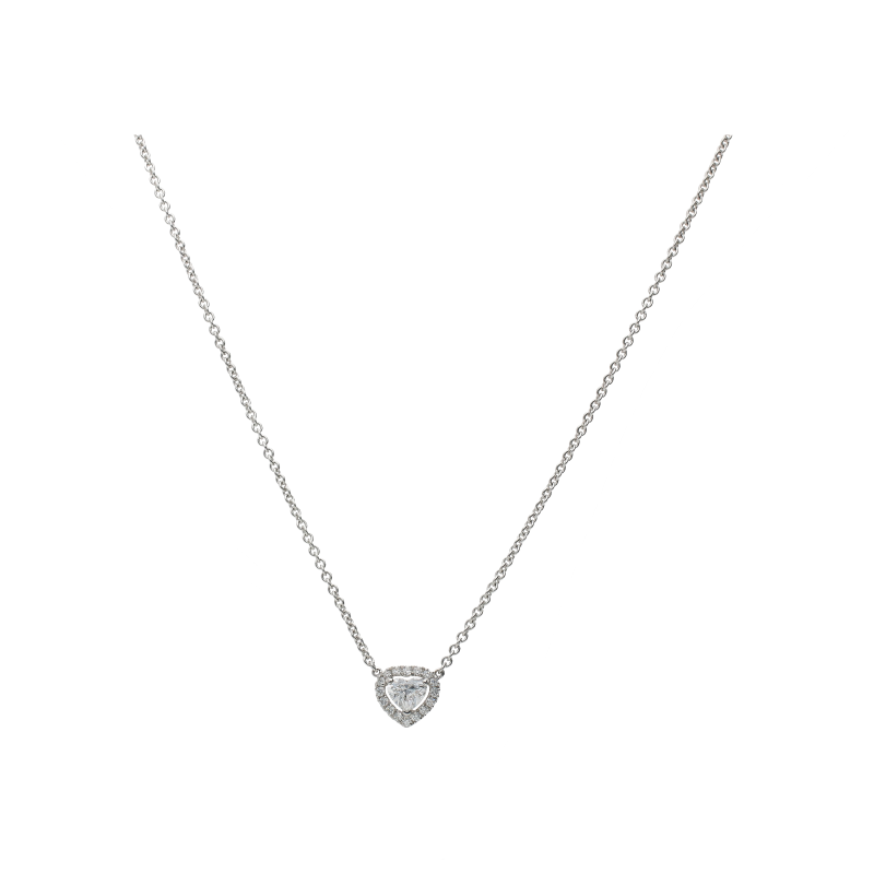 Bartorelli Italian Jewels | COLLANA IN ORO BIANCO E CUORE DI DIAMANTE BIANCO - 372-3791-C (1)