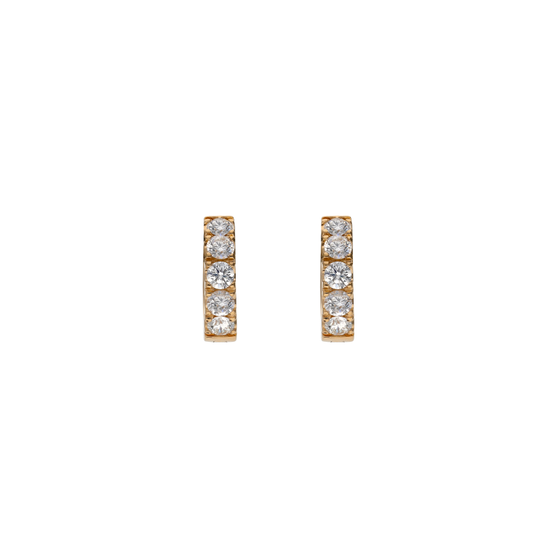 Bartorelli Italian Jewels | ORECCHINI A CERCHIETTO IN ORO ROSA E DIAMANTI - 292-B2 (1)