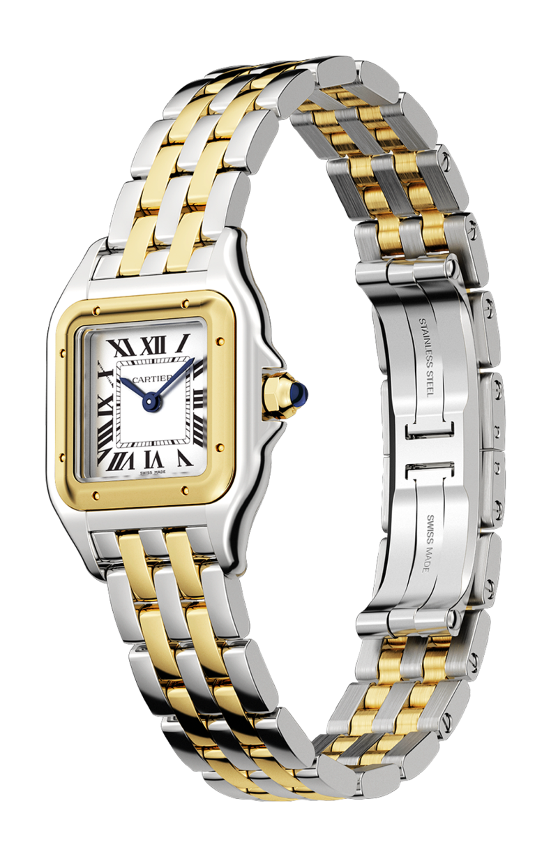 Cartier | PANTH&Egrave;RE DE CARTIER MODELLO PICCOLO, ORO GIALLO, ACCIAIO, QUARZO - W2PN0018 (2)