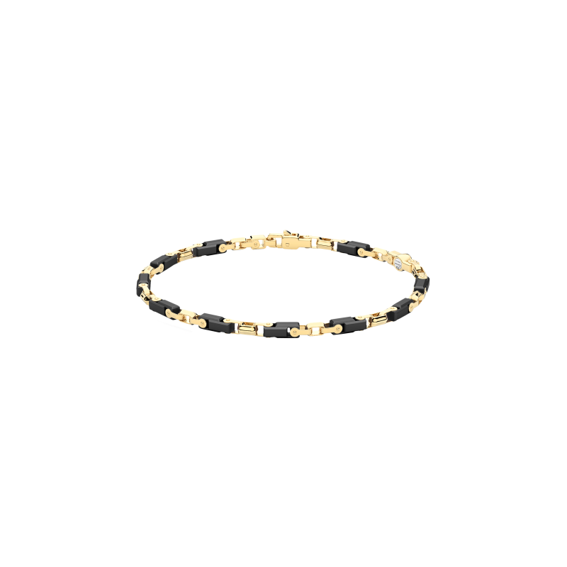 Zancan | BRACCIALE ZANCAN IN ORO 18K E CERAMICA NERA - KB041G-N (1)