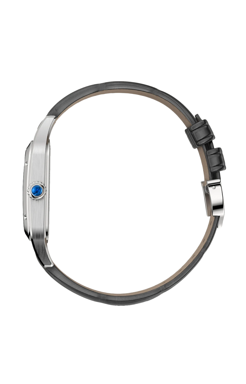 Cartier | SANTOS-DUMONT SCHELETRATO CON MICRO-ROTORE MODELLO GRANDE, ACCIAIO, AUTOMATICO - WHSA0032 (5)