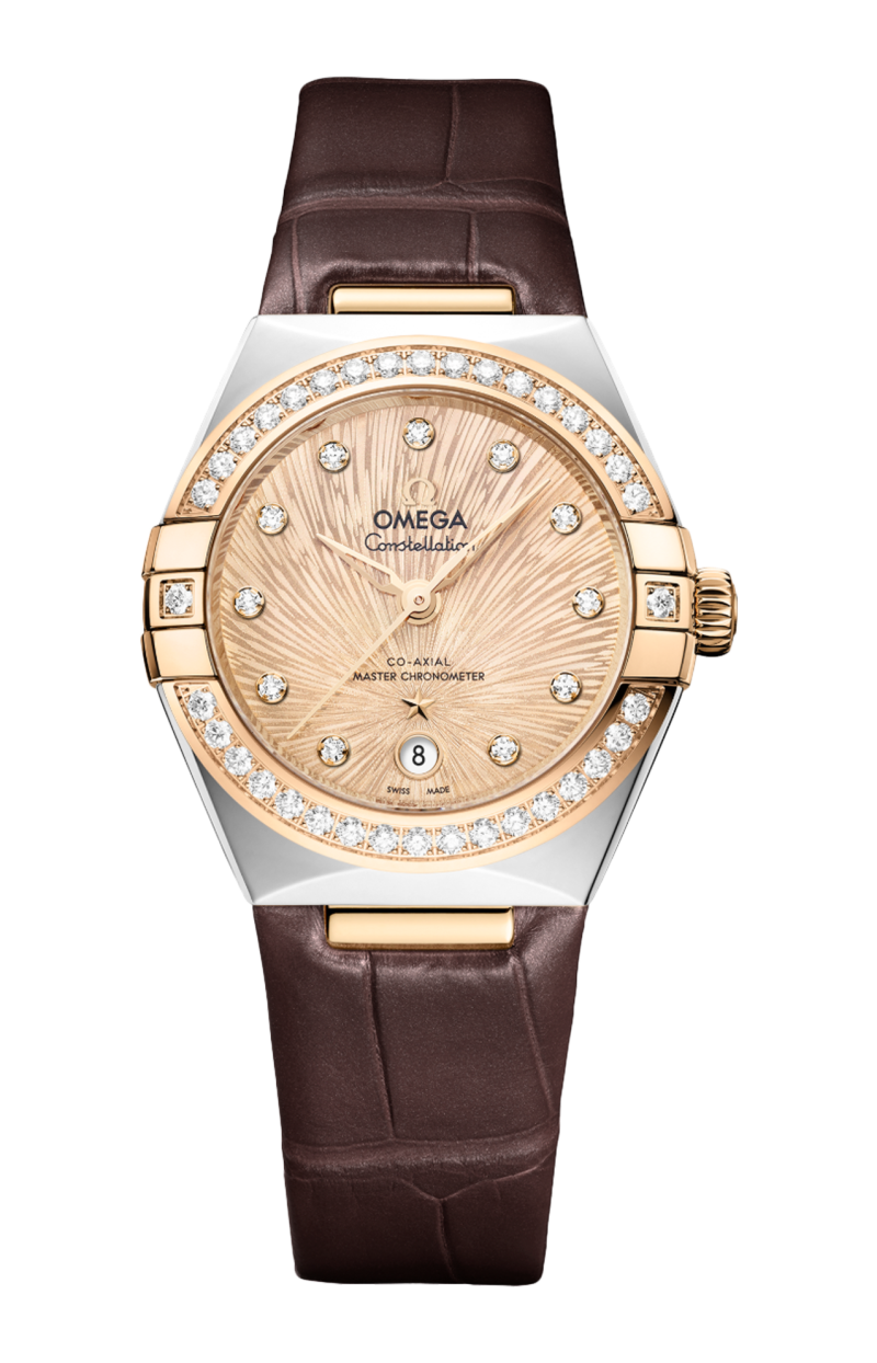 Omega | CONSTELLATION 29 MM, ACCIAIO-ORO MOONSHINE&trade; SU PELLE - 131.28.29.20.58.001 (1)