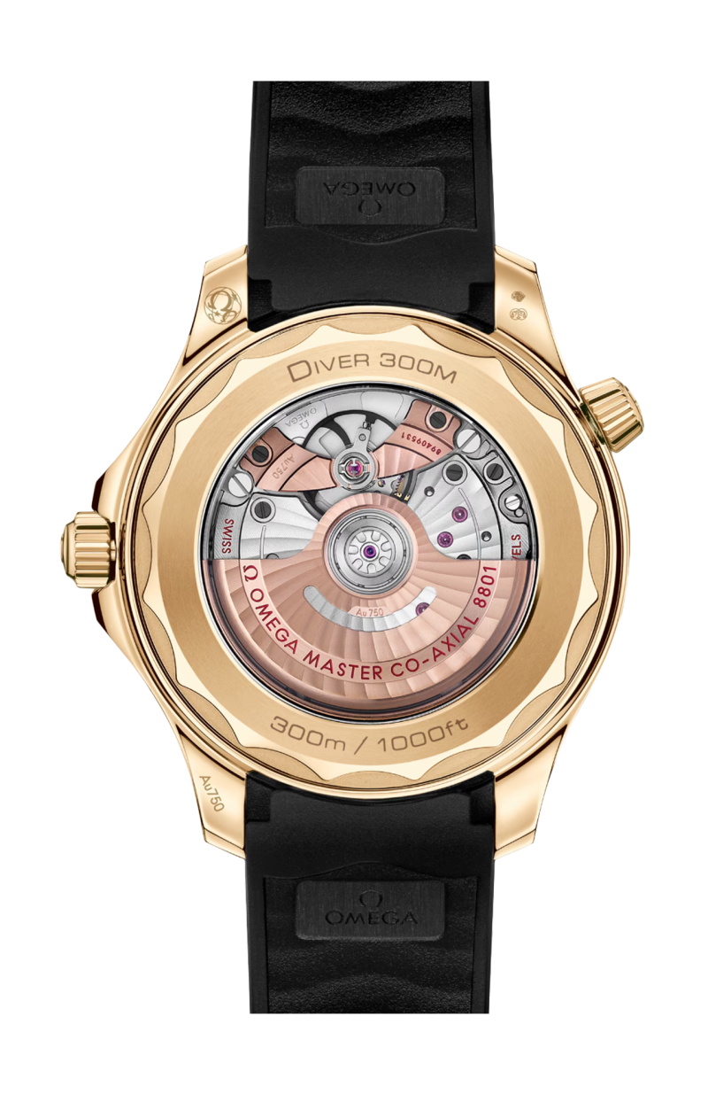 Omega | SEAMASTER DIVER 300M 42 MM, ORO MOONSHINE&trade; SU CAUCCI&Ugrave; - 210.62.42.20.01.003 (2)