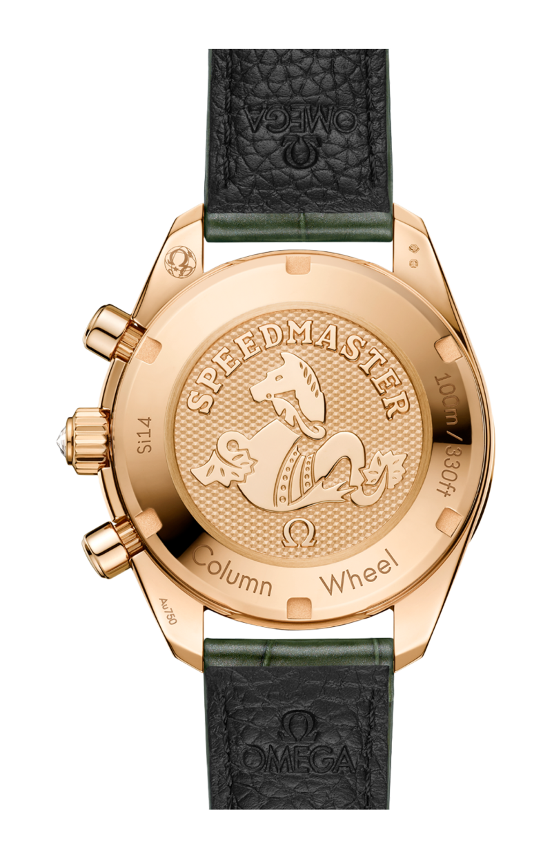 Omega | SPEEDMASTER 38 MM, ORO MOONSHINE&trade; SU ALLIGATORE - 324.58.38.50.60.001 (2)