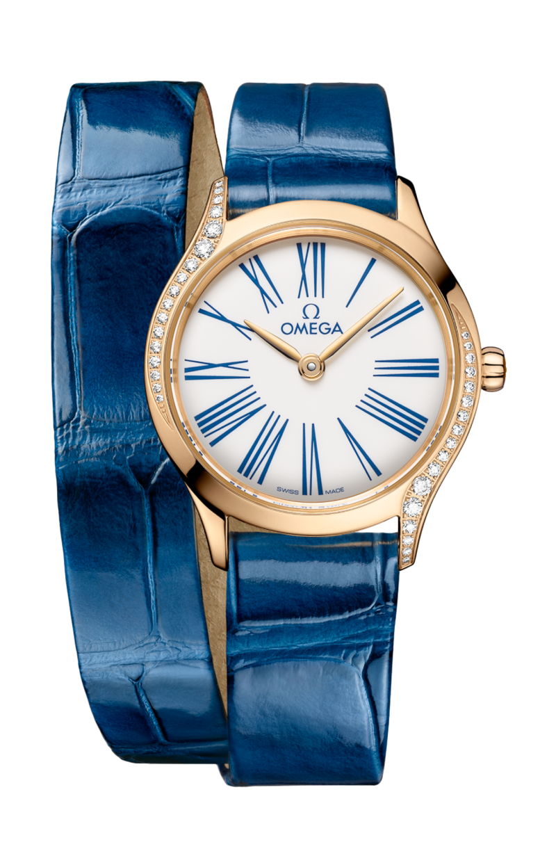 Omega | DE VILLE MINI TR&Eacute;SOR 26 MM, ORO MOONSHINE&trade; SU ALLIGATORE - 428.58.26.60.04.002 (1)