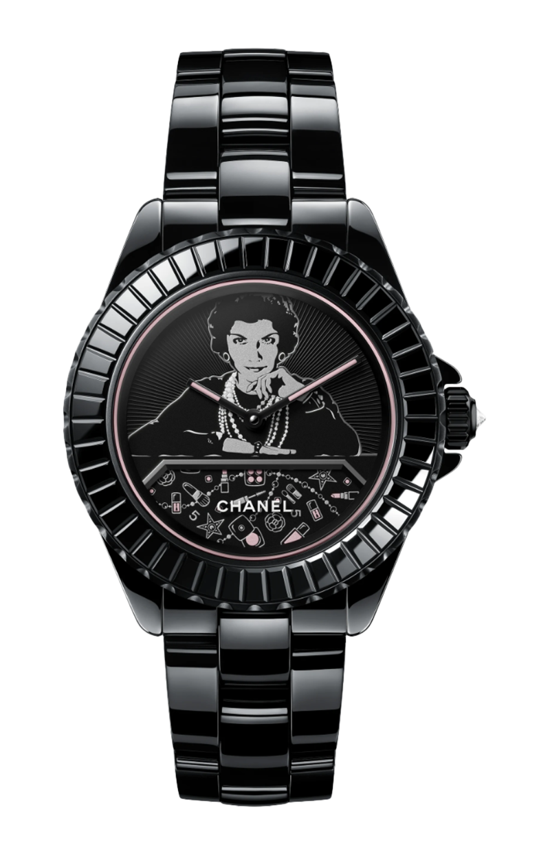 Chanel | MADEMOISELLE J12 BLUSH CALIBRO 12.1, 38 MM  - LIMITED EDITION - H10313 (1)