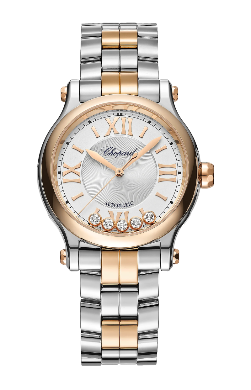 Chopard | HAPPY SPORT 33 MM, AUTOMATICO, ORO ROSA ETICO, LUCENT STEEL&trade;, DIAMANTI - 278608 (1)