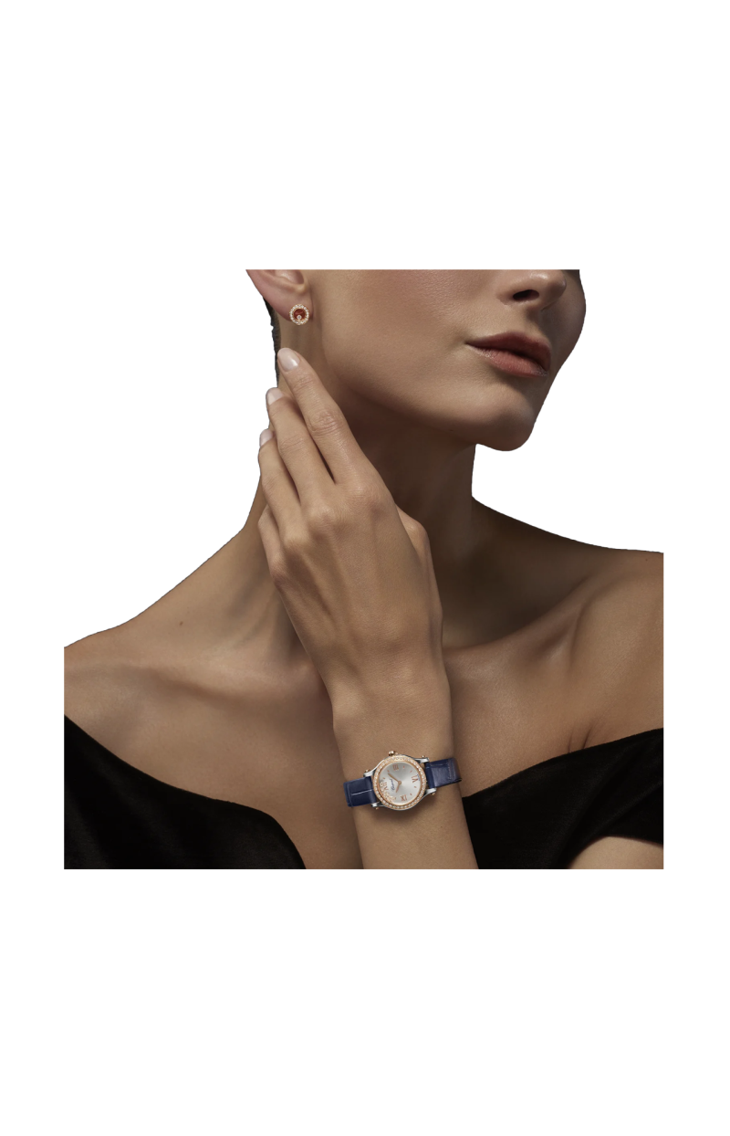 Chopard | HAPPY SPORT 25 MM, QUARZO, ORO ROSA ETICO, LUCENT STEEL&trade;, DIAMANTI - 278620 (5)