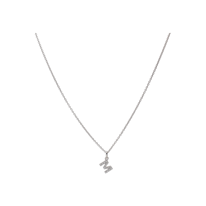 Bartorelli Italian Jewels | GIROCOLLO IN ORO BIANCO CON PENDENTE LETTERA 