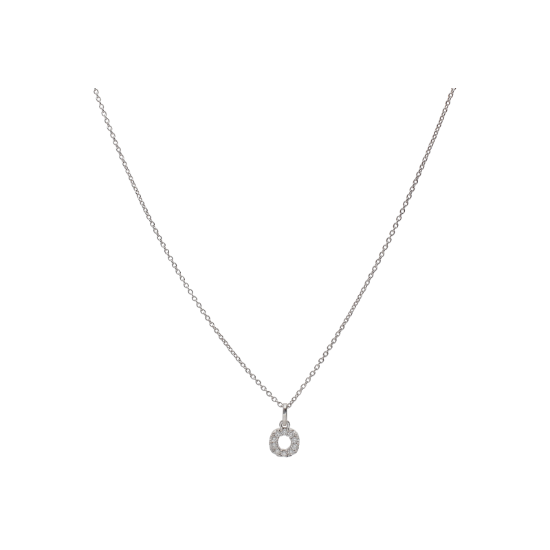 Bartorelli Italian Jewels | GIROCOLLO IN ORO BIANCO CON PENDENTE LETTERA 