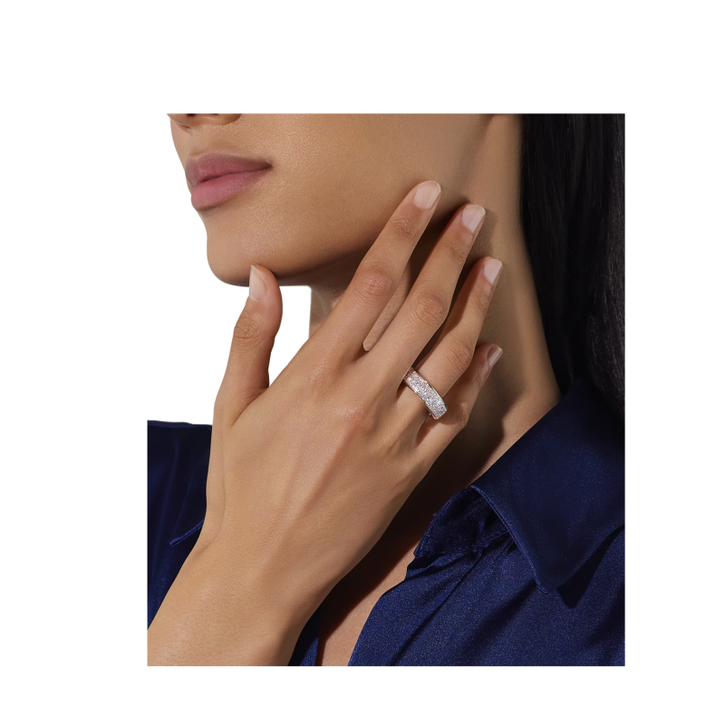 Pomellato | ANELLO ICONICA SLIM IN ORO ROSA E PAV&Eacute; DI DIAMANTI - PAC4008O7WHRDB000 (4)