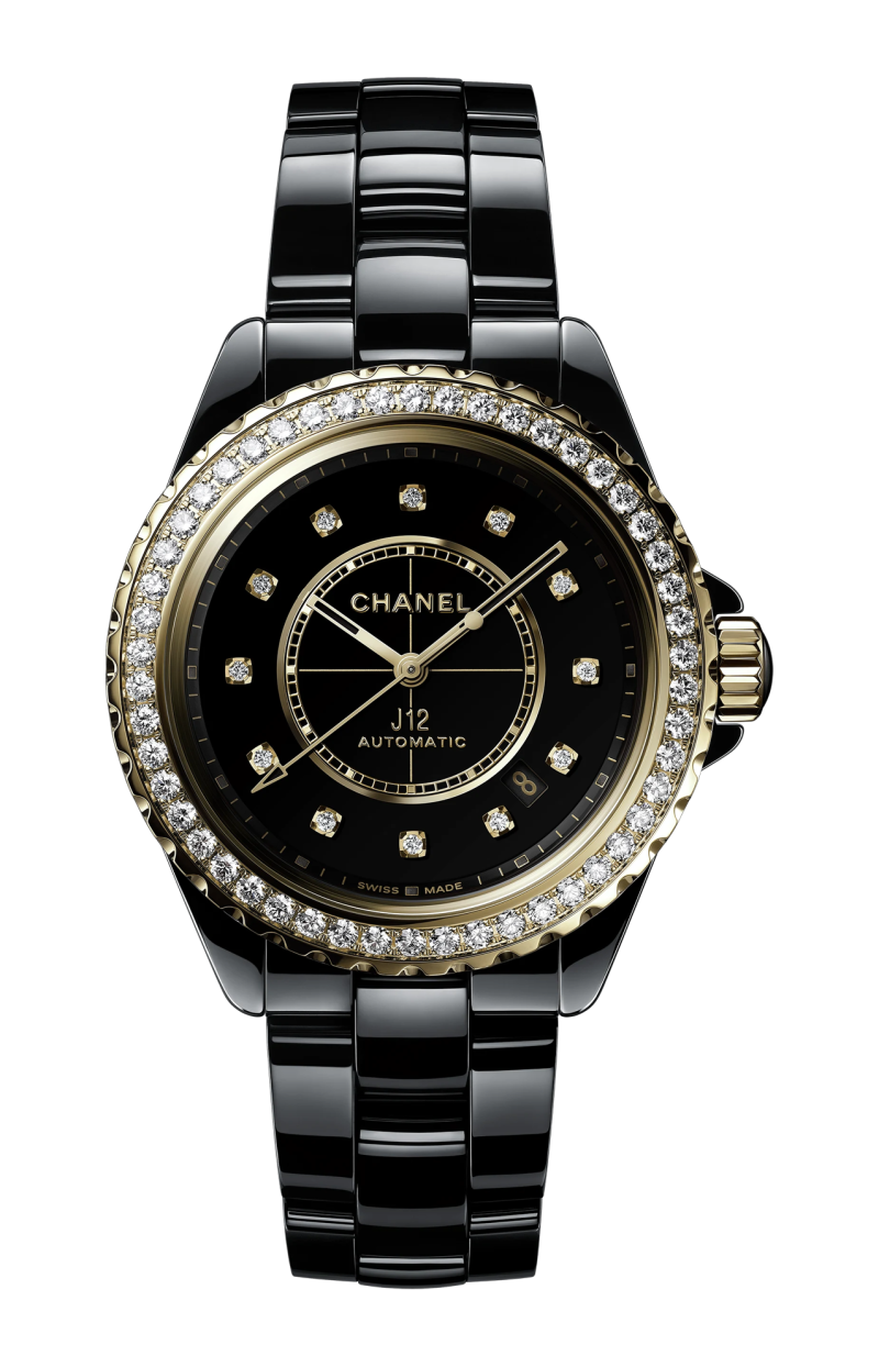 Chanel | J12 CON LUNETTA DI DIAMANTI CALIBRO 12.1, 38 MM - H9837 (1)